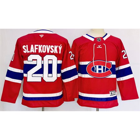Youth Montreal Canadiens #20 Juraj Slafkovsky Red 2024-25 Stitched Jersey