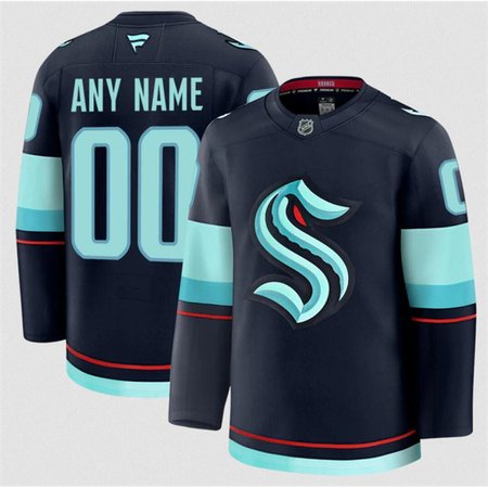 Men's Seattle Kraken Active Player Custom Navy 2024-25 Home Stitched Hockey Jersey
