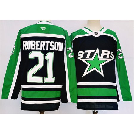Men's Dallas Stars #21 Jason Robertson Black 2024-25 Reverse Retro Stitched Jersey