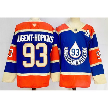Men's Edmonton Oilers #93 Ryan Nugent-Hopkins Royal 2024-25 With A Patch Heritage Classic Primegreen Stitched Jersey