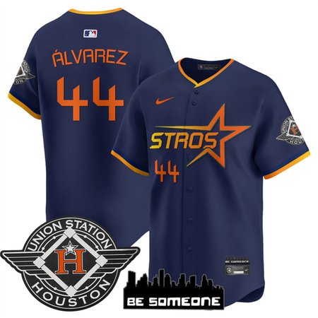 Men's Houston Astros #44 Yordan Alvarez Navy 2025 City Connect Limited Stitched Baseball Jersey