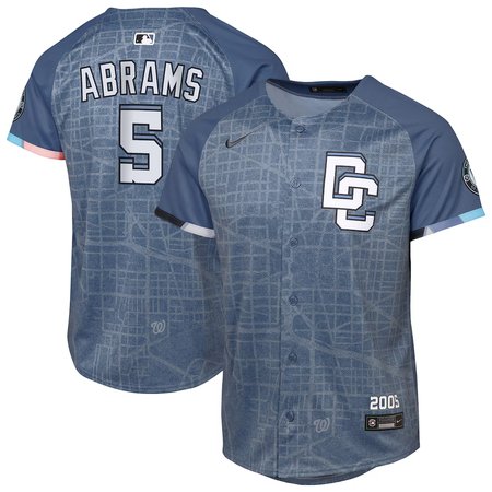 Youth Washington Nationals #5 CJ Abrams Nike Blue City Connect 2025 Limited Jersey
