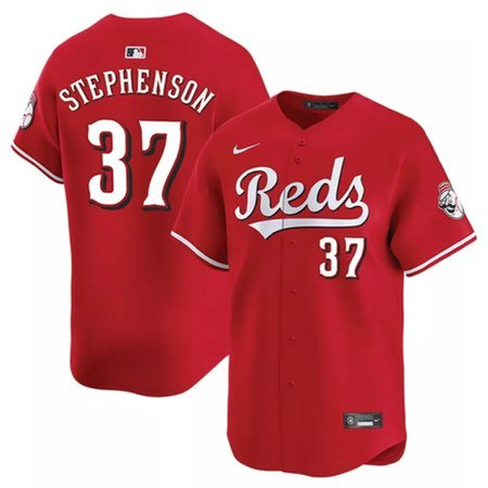 Men's Cincinnati Reds #37 Tyler Stephenson Nike Red Home Limited Player Jersey