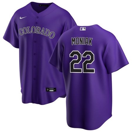 Men's Colorado Rockies #22 Nolan Jones Nike Purple Home Replica Jersey