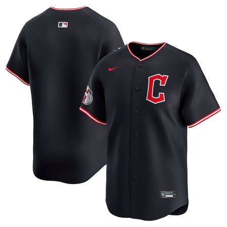 Men's Cleveland Guardians Nike Black Home Replica Jersey