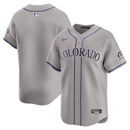 Men's Colorado Rockies Nike Gray Road Limited Jersey