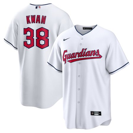 Men's Cleveland Guardians #38 Steven Kwan Nike White Home Replica Jersey