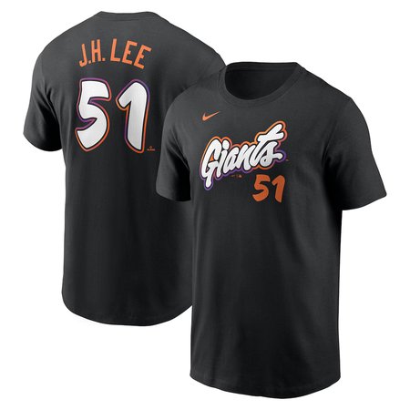 Men's San Francisco Giants Jung Hoo Lee Nike Anthracite 2025 City Connect Fuse Name & Number T-Shirt