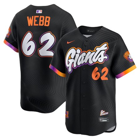 Men's San Francisco Giants #62 Logan Webb Nike Anthracite 2025 City Connect Limited Jersey