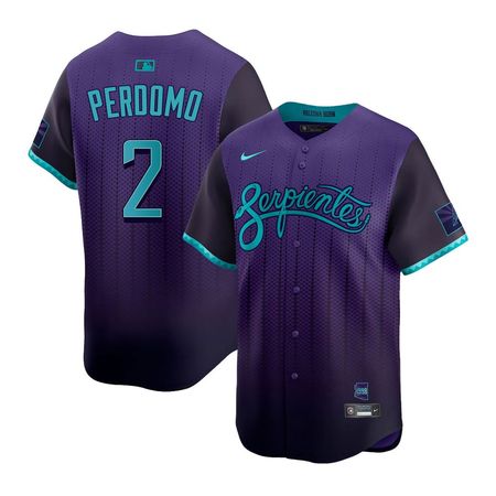 Youth Arizona Diamondbacks #2 Geraldo Perdomo Nike Purple 2025 City Connect Limited Player Jersey