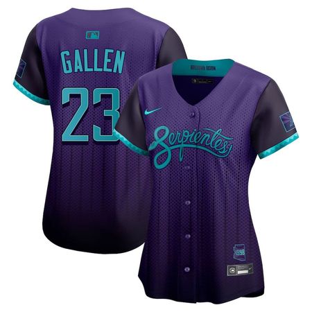 Women's Arizona Diamondbacks #23 Zac Gallen Nike Purple 2025 City Connect Limited Player Jersey