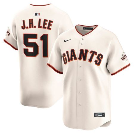 Men's San Francisco Giants #51 Jung Hoo Lee Nike Cream Home Limited Player Jersey