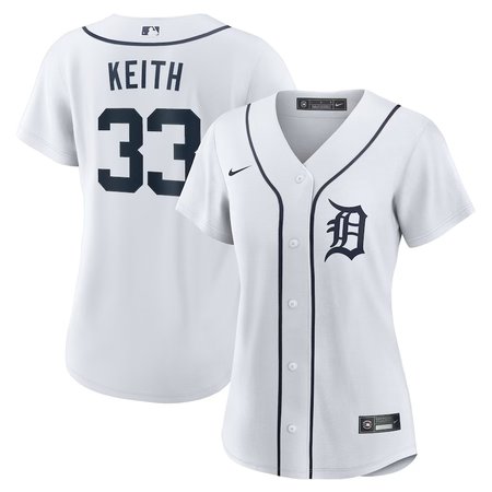 Women's Detroit Tigers #33 Colt Keith Nike White Home Replica Jersey