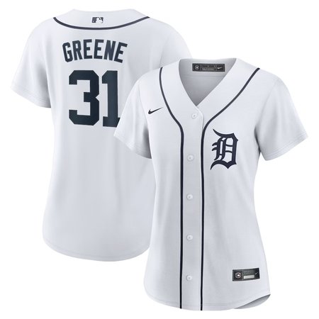 Women's Detroit Tigers #31 Riley Greene Nike White Home Replica Player Jersey