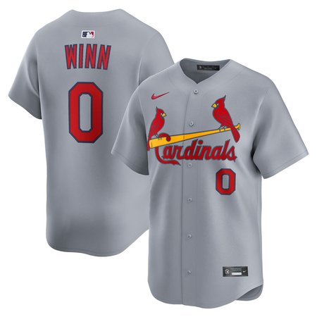 Men's St. Louis Cardinals #0 Masyn Winn Gray Home Limited Jersey