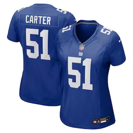Women's New York Giants #51 Abdul Carter Nike Royal First Round Pick Game Jersey