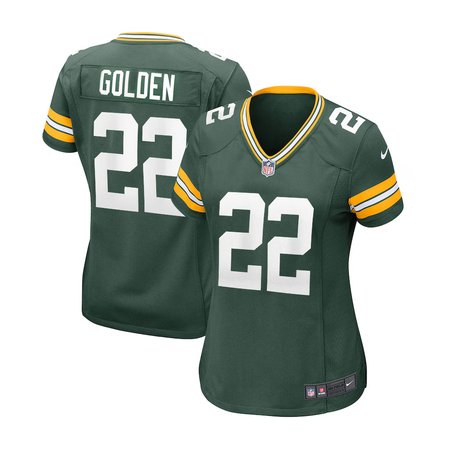 Women's Green Bay Packers #22 Matthew Golden Nike Green 2025 NFL Draft First Round Pick Game Jersey