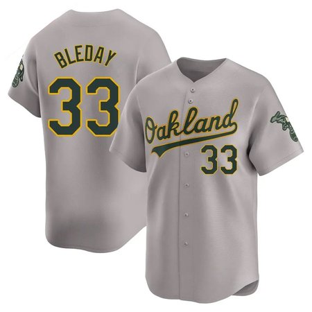 Men's Oakland Athletics #33 JJ Bleday Nike Gray Home Replica Jersey