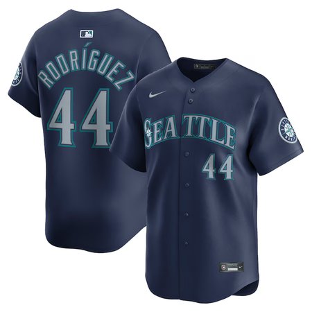Men's Seattle Mariners #44 Julio Rodriguez Nike Navy Road Limited Jersey