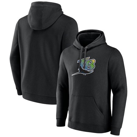 Men's Tampa Bay Rays Black Cooperstown Collection Pullover Hoodie