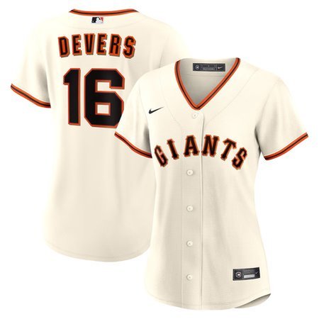 Women's San Francisco Giants #16 Rafael Devers Nike White Home Replica Jersey