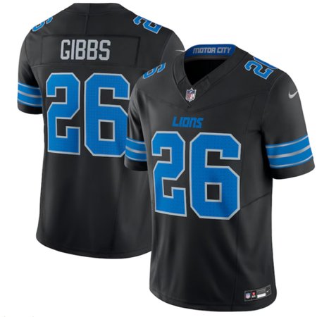 Men's Detroit Lions #26 Jahmyr Gibbs Black 2nd Alternate Vapor F.U.S.E. Limited Jersey
