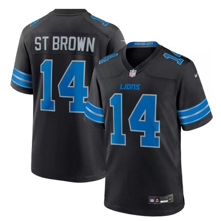 Detroit Lions Road Game Jersey #14 Amon-Ra St. Brown Mens