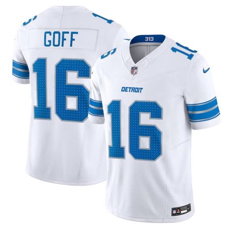 Detroit Lions Road Game Jersey #16 Jared Goff Mens