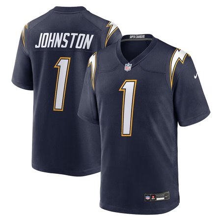Youth Los Angeles Chargers #1 Quentin Johnston Nike Navy Alternate Super Chargers Game Player Jersey