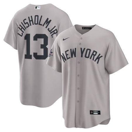 Youth New York Yankees #13 Jazz Chisholm Jr. Nike Gray 2025 MLB All-Star Game Road Replica Player Jersey