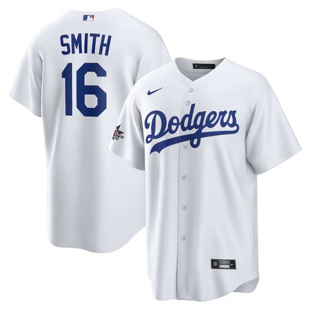 Men's Los Angeles Dodgers #16 Will Smith Nike White 2025 MLB All-Star Game Home Replica Player Jersey
