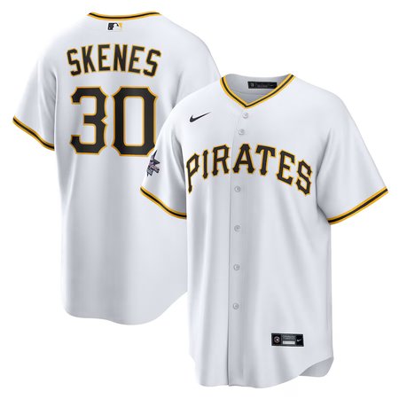 Men's Pittsburgh Pirates #30 Paul Skenes Nike White 2025 MLB All-Star Game Home Replica Player Jersey