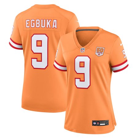 Women's Tampa Bay Buccaneers #9 Emeka Egbuka Nike Creamsicle 50th Season Game Jersey