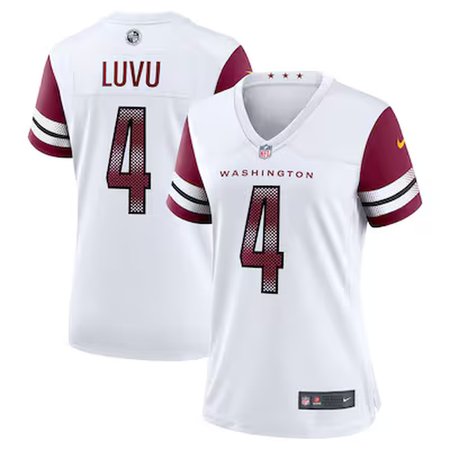 Women's Nike #4 Frankie Luvu White Washington Commanders Game Jersey