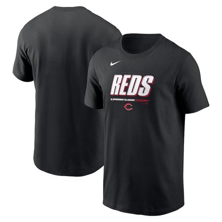 Men's Cincinnati Reds Nike Black 2025 MLB Speedway Classic Wordmark T-Shirt