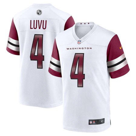 Men's Nike #4 Frankie Luvu White Washington Commanders Game Jersey