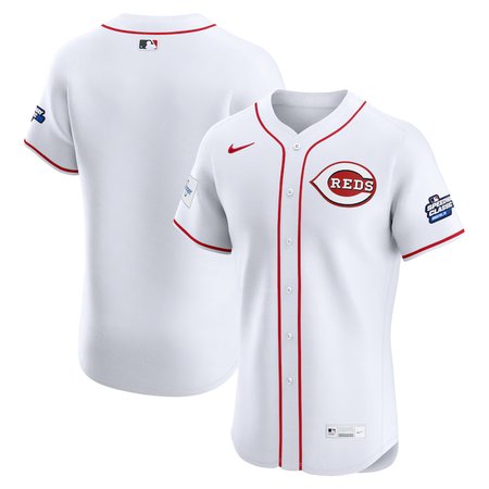 Men's Cincinnati Reds Nike White 2025 MLB Speedway Classic Home Elite Jersey