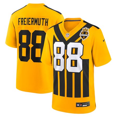 Men's Pittsburgh Steelers #88 Pat Freiermuth Nike Gold Alternate 1933 Throwback Game Jersey
