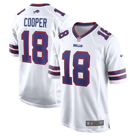 Men's Buffalo Bills #18 Amari Cooper Nike White Game Jersey