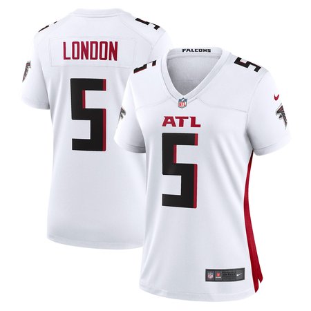 Women's Atlanta Falcons #5 Drake London White Alternate Game Jersey