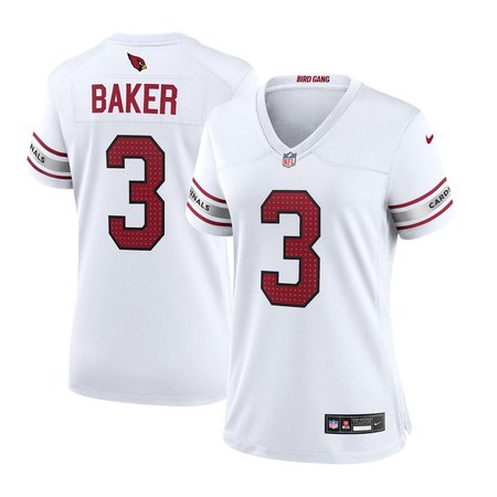Women's Arizona Cardinals #3 Budda Baker Nike White Team Game Jersey