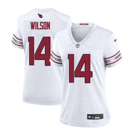 Women's Arizona Cardinals #14 Michael Wilson White Game Jersey