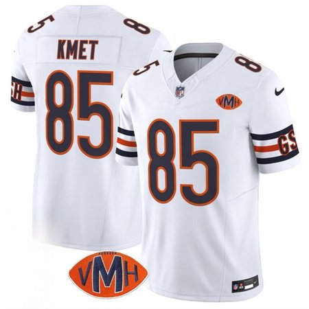 Men's Chicago Bears #85 Cole Kmet White 2025 F.U.S.E. With VMH Patch Vapor Untouchable Limited Stitched Football Jersey