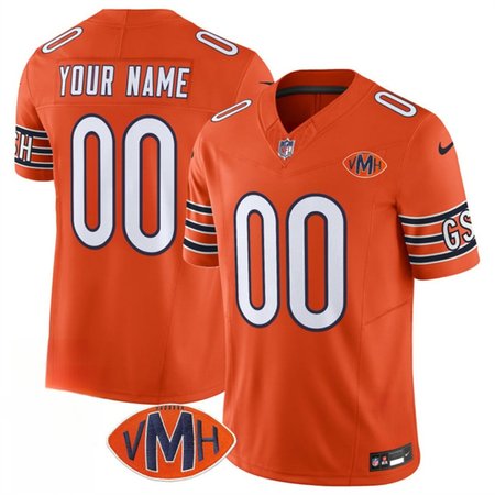 Youth Chicago Bears Active Player Custom Orange 2025 F.U.S.E. With VMH Patch Vapor Untouchable Limited Stitched Football Jersey