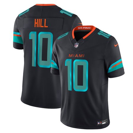 Men's Miami Dolphins #10 Tyreek Hill Black Rivalries Collection F.U.S.E. Vapor Limited Stitched Jersey