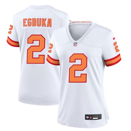 Women's '76 Tampa Bay Buccaneers #2 Emeka Egbuka Nike White Player Game Jersey