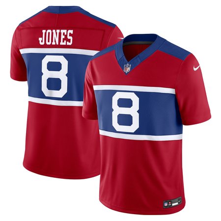Men's New York Giants #8 Daniel Jones Century Red Alternate Vapor F.U.S.E. Limited Jersey