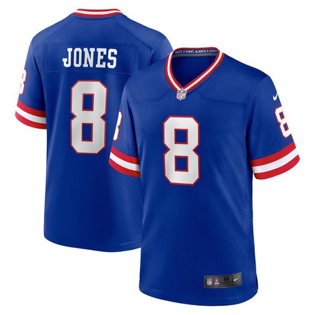 Men's New York Giants #8 Daniel Jones Royal Classic Player Game Jersey