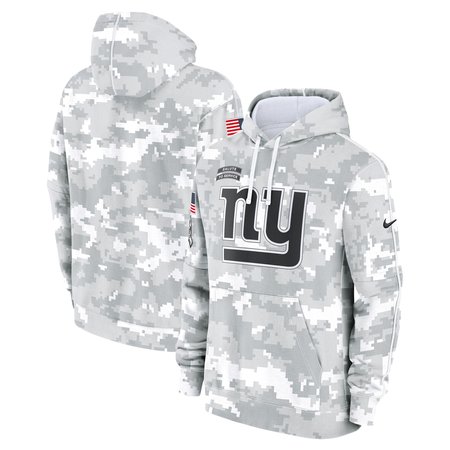 Men's New York Giants Arctic Camo 2024 Salute to Service Club Fleece Pullover Hoodie