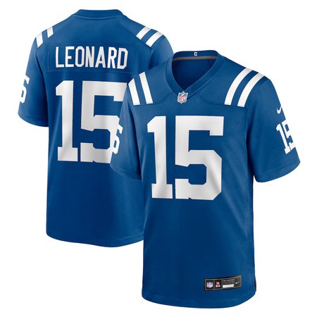 Men's Indianapolis Colts #15 Riley Leonard Nike Royal Team Game Jersey